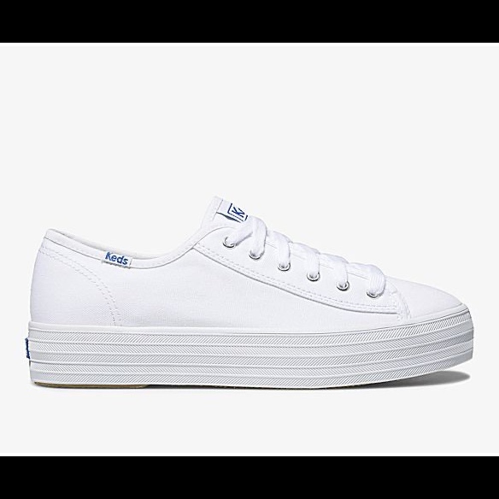 Keds Women's Triple Kick white leather platform fashion casual sneaker